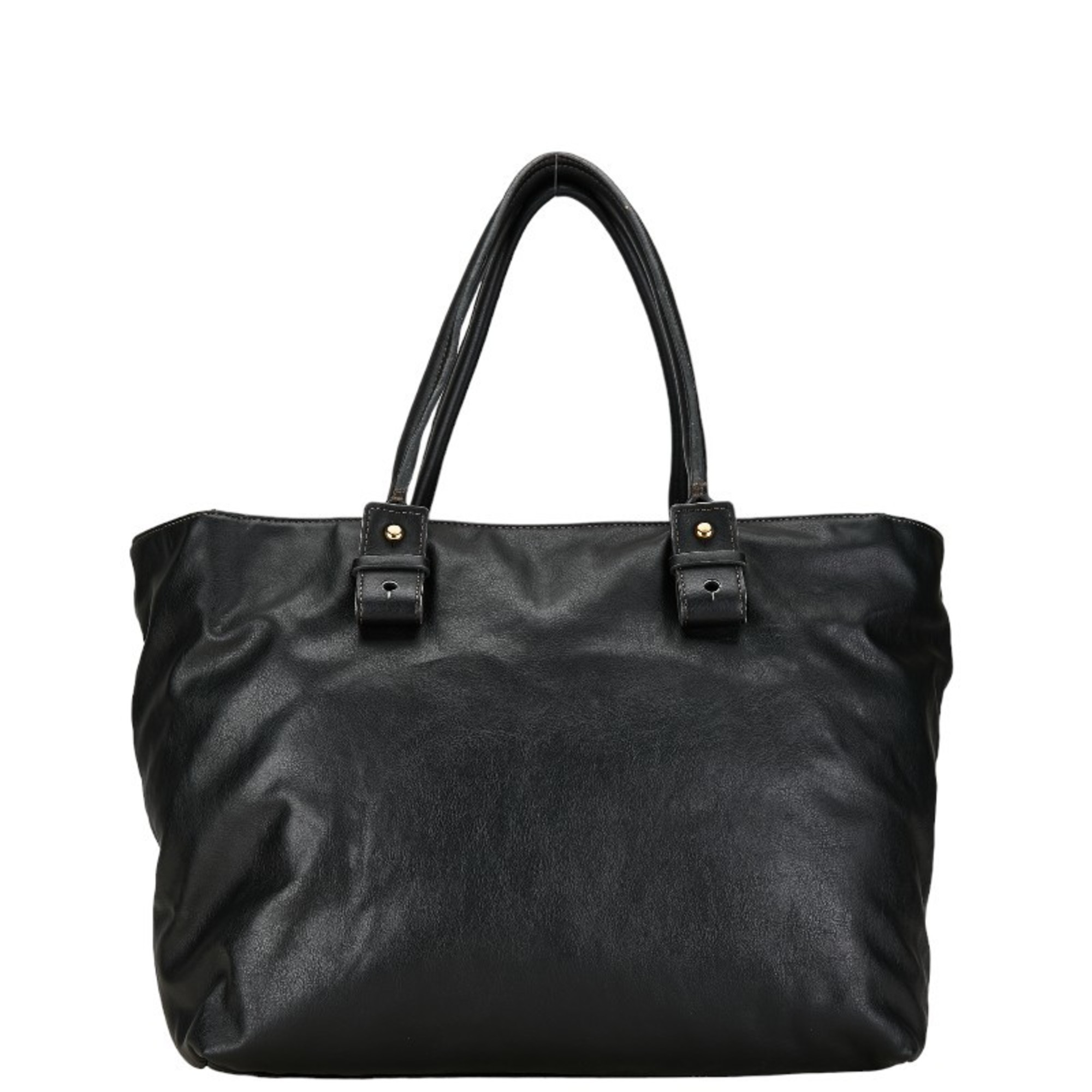 Chloé Chloe Eclipse Tote Bag Handbag Black Leather Women's