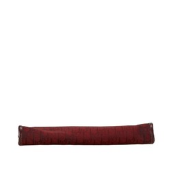 Christian Dior Dior Trotter Clutch Bag Wine Red Canvas Women's