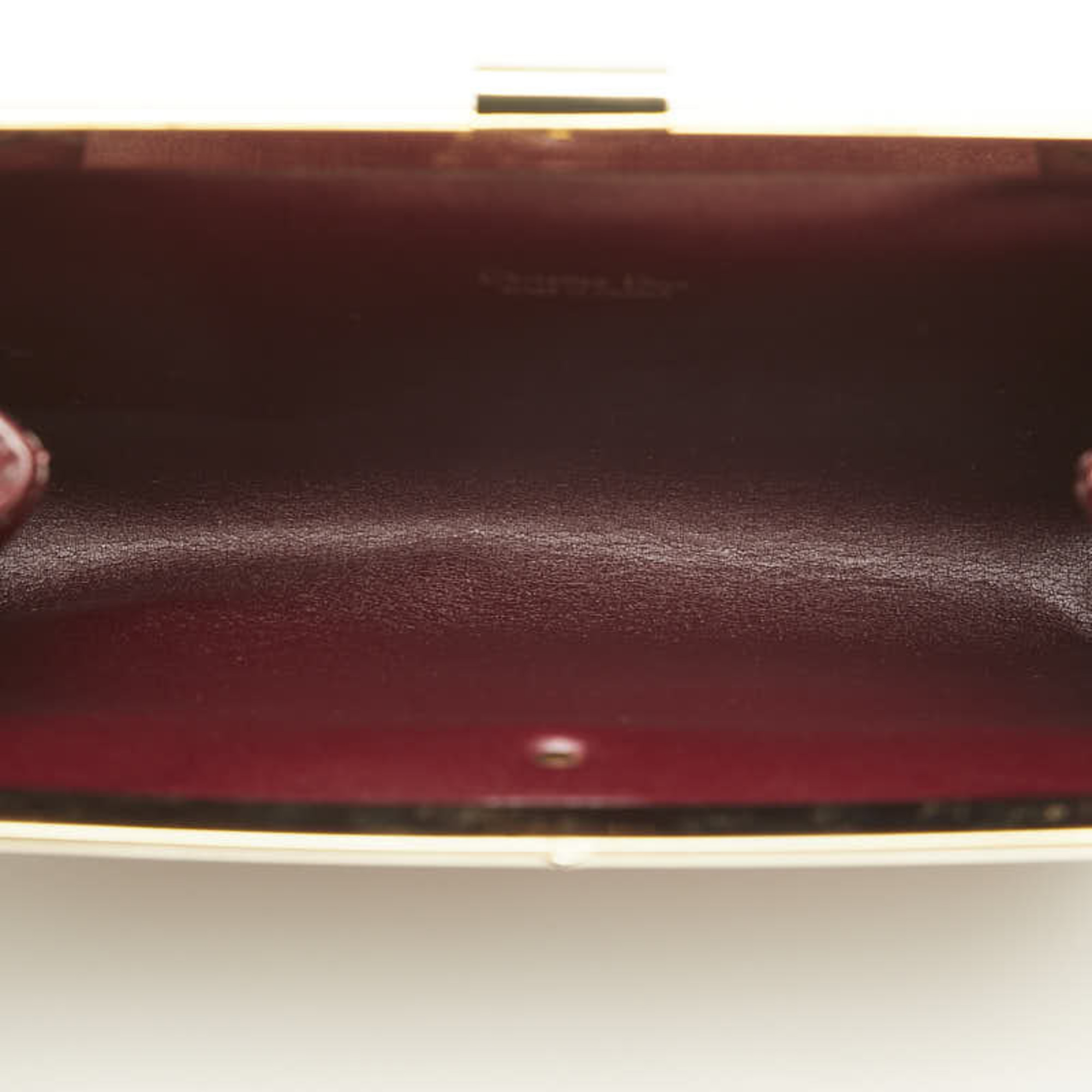 Christian Dior Dior Trotter Clutch Bag Wine Red Canvas Women's