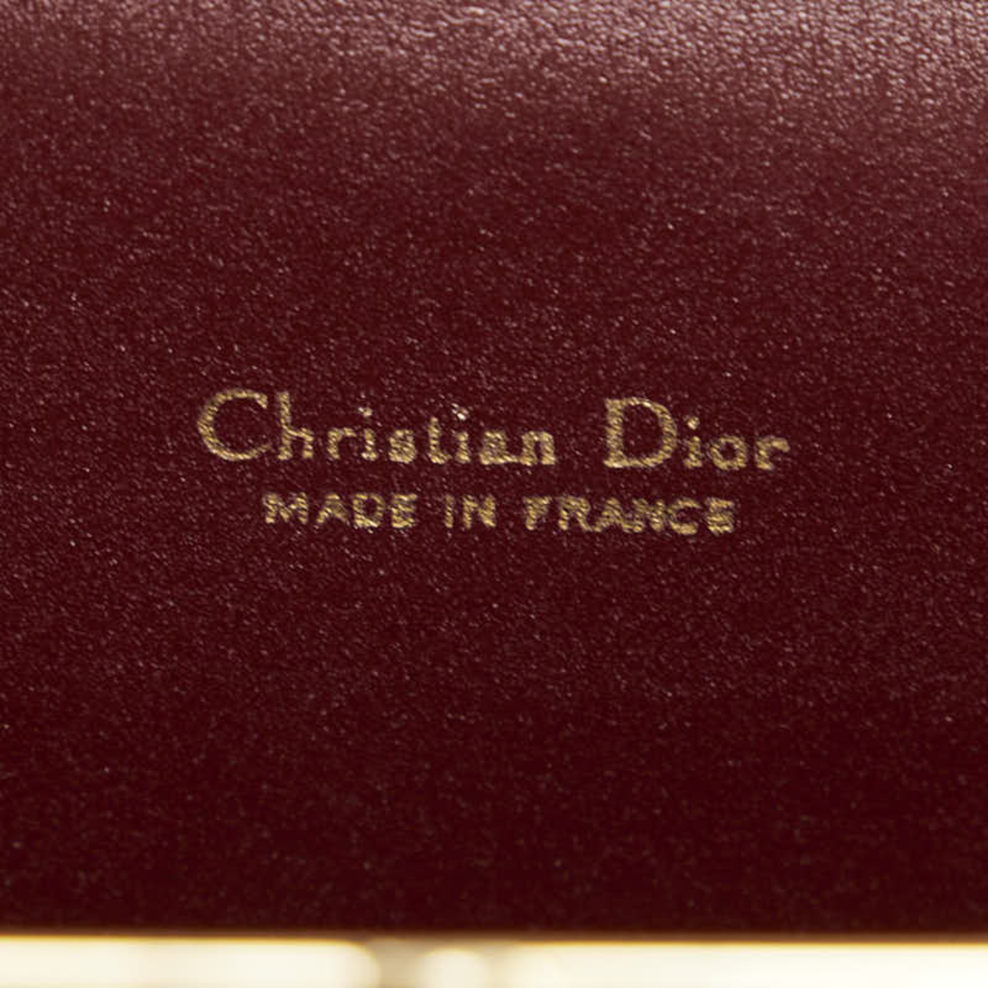 Christian Dior Dior Trotter Clutch Bag Wine Red Canvas Women's