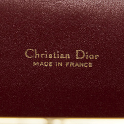 Christian Dior Dior Trotter Clutch Bag Wine Red Canvas Women's