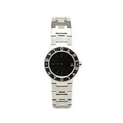 BVLGARI Watch BB23SS Quartz Black Dial Stainless Steel Women's