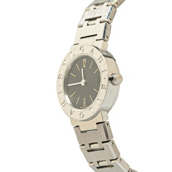 BVLGARI Watch BB23SS Quartz Black Dial Stainless Steel Women's