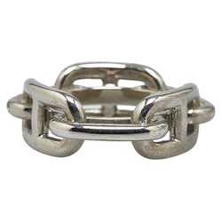 Hermes Chaine d'Ancre scarf ring silver metal women's HERMES