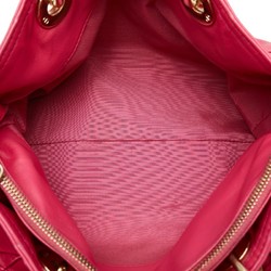 Christian Dior Dior Granville Cannage Handbag Shoulder Bag Pink Leather Women's