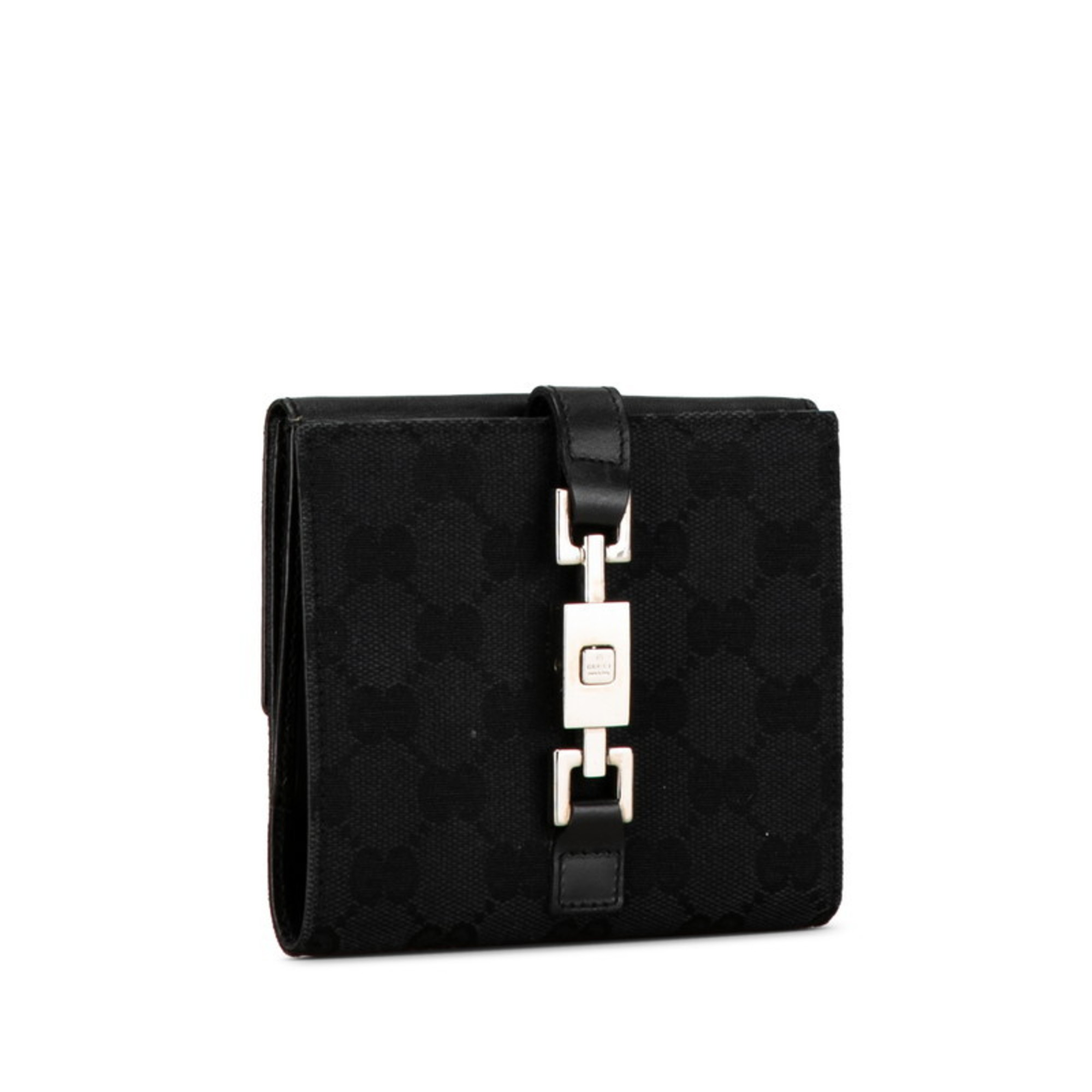 Gucci GG Canvas Jackie Bi-fold Wallet 035 0416 Black Women's GUCCI