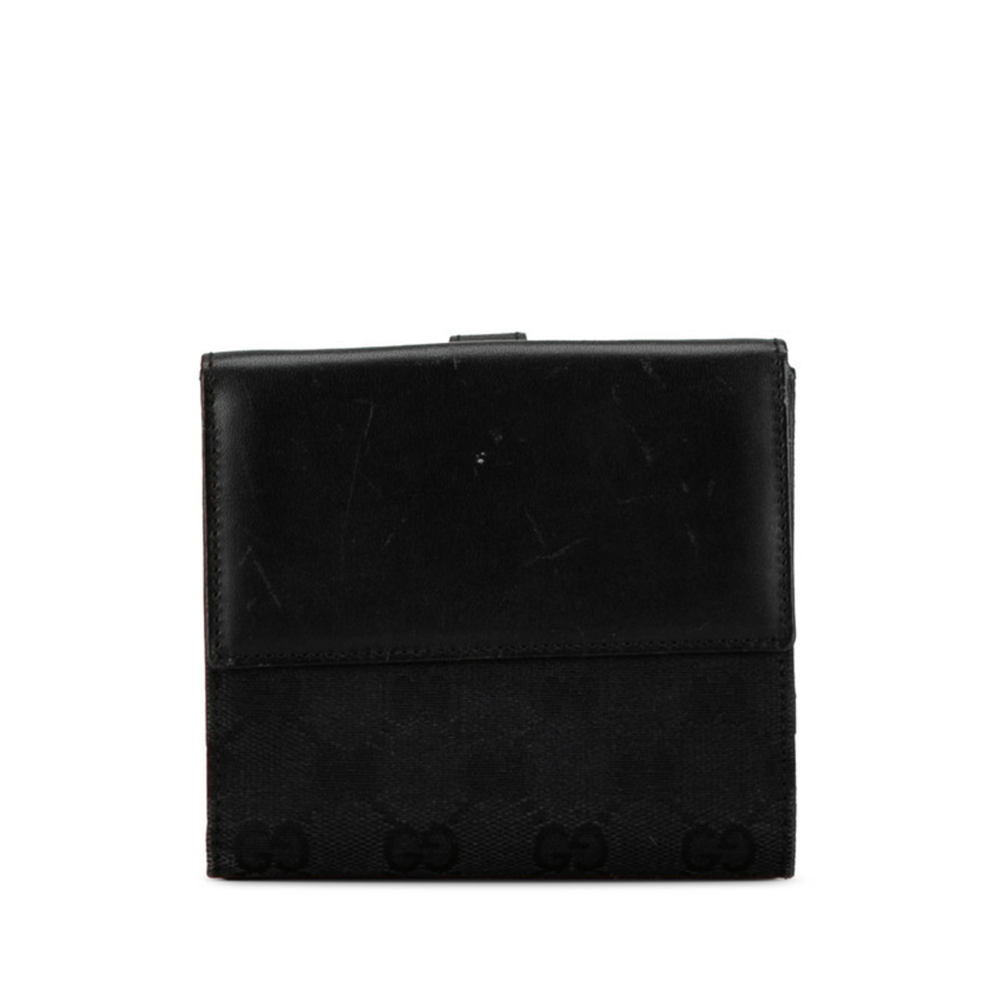 Gucci GG Canvas Jackie Bi-fold Wallet 035 0416 Black Women's GUCCI