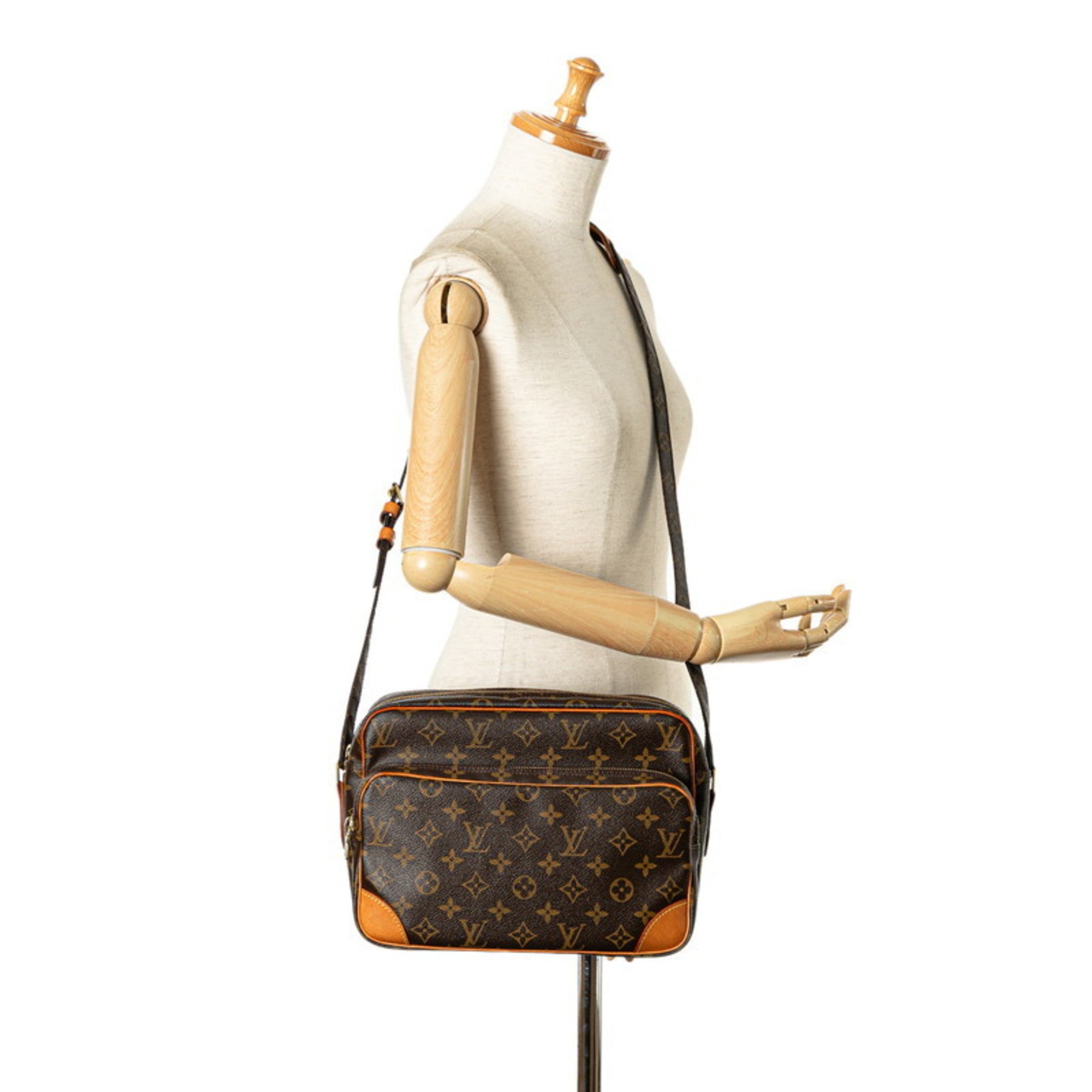 Louis Vuitton Monogram Nile Shoulder Bag M45244 Brown PVC Leather Women's LOUIS VUITTON