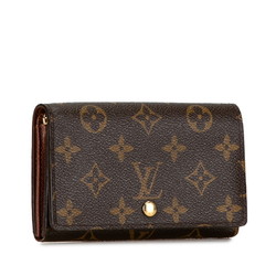 Louis Vuitton Monogram Porte Monnaie Bi-fold Wallet M61730 Brown PVC Leather Women's LOUIS VUITTON