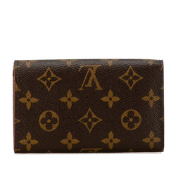 Louis Vuitton Monogram Porte Monnaie Bi-fold Wallet M61730 Brown PVC Leather Women's LOUIS VUITTON