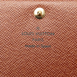 Louis Vuitton Monogram Porte Monnaie Bi-fold Wallet M61730 Brown PVC Leather Women's LOUIS VUITTON