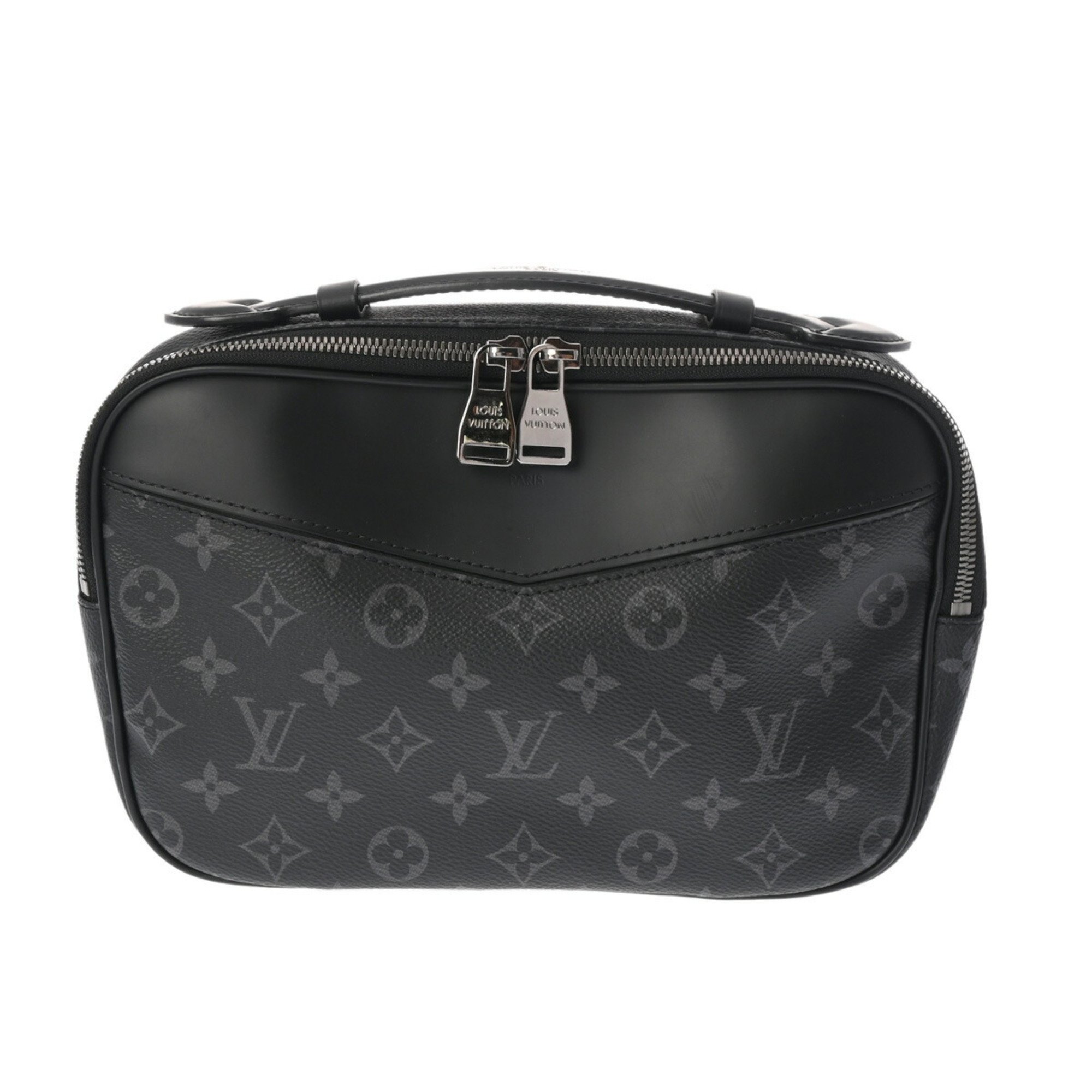 LOUIS VUITTON Louis Vuitton Monogram Eclipse Bum Bag Black/Grey M42906 Men's Canvas Body