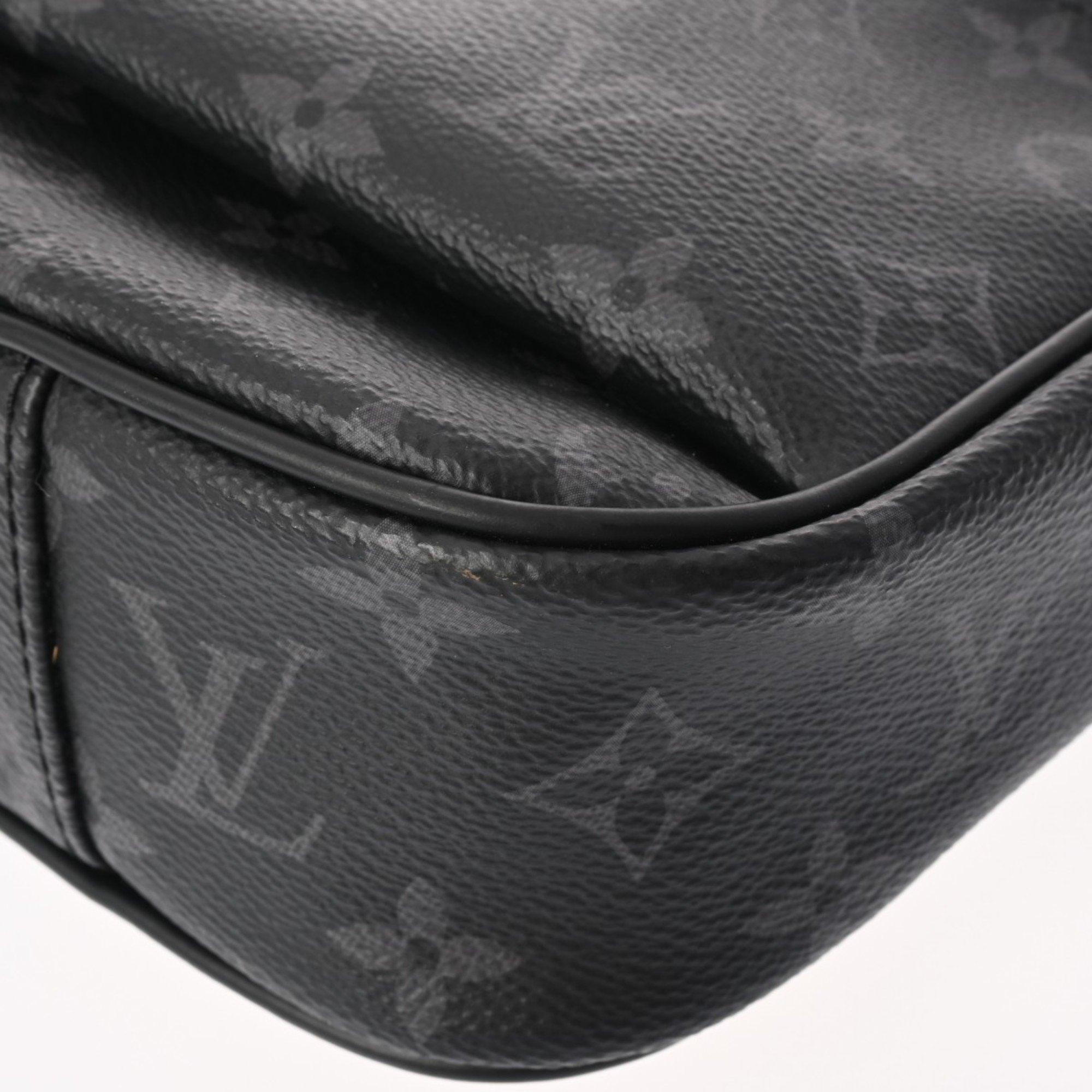 LOUIS VUITTON Louis Vuitton Monogram Eclipse Bum Bag Black/Grey M42906 Men's Canvas Body