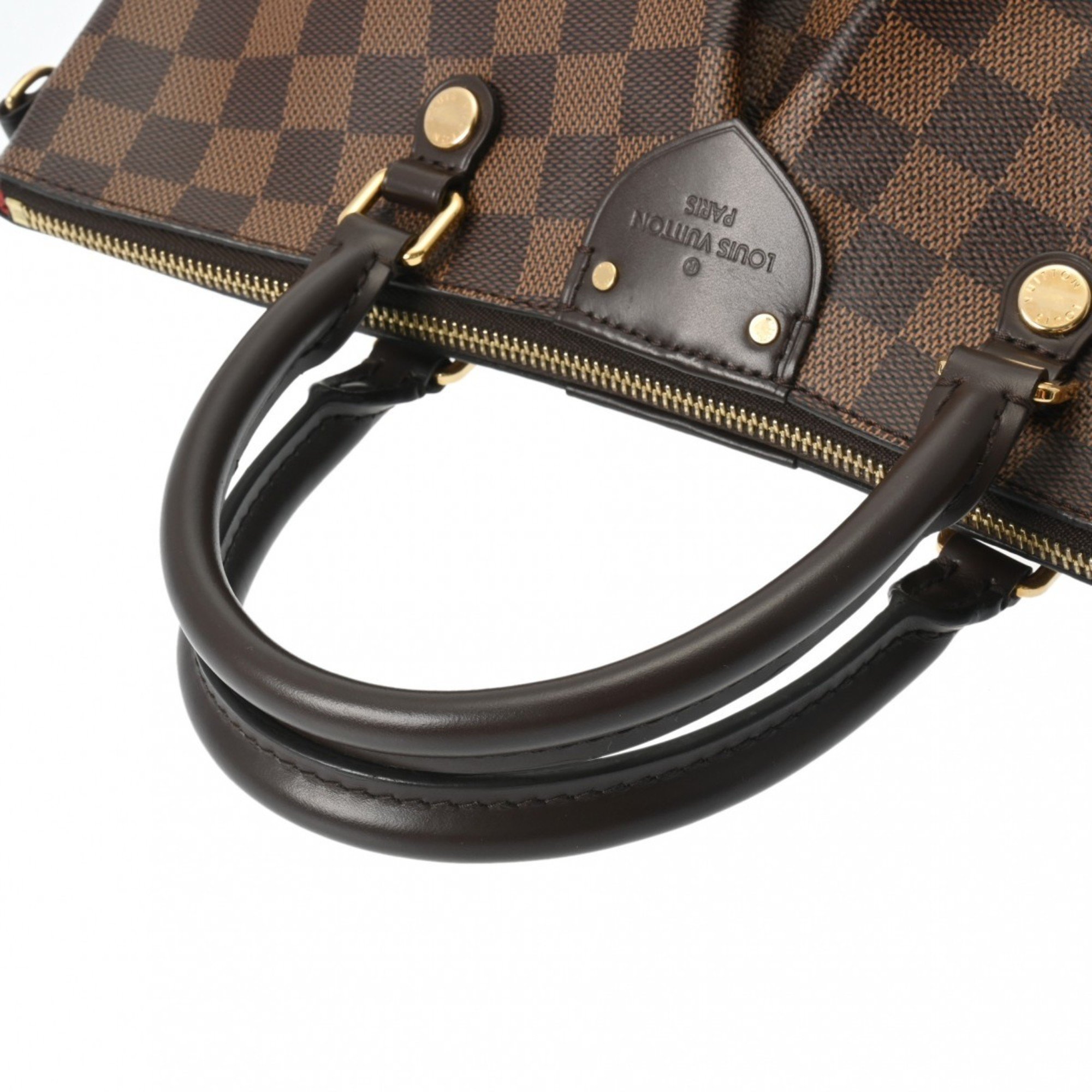 LOUIS VUITTON Damier Sienna MM Brown N41546 Women's Canvas Handbag