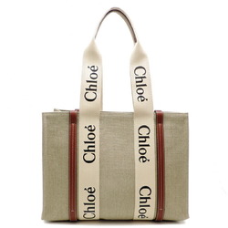 Chloé Chloe Woody Medium Women's Tote Bag CHC22AS383I2690U Linen Beige