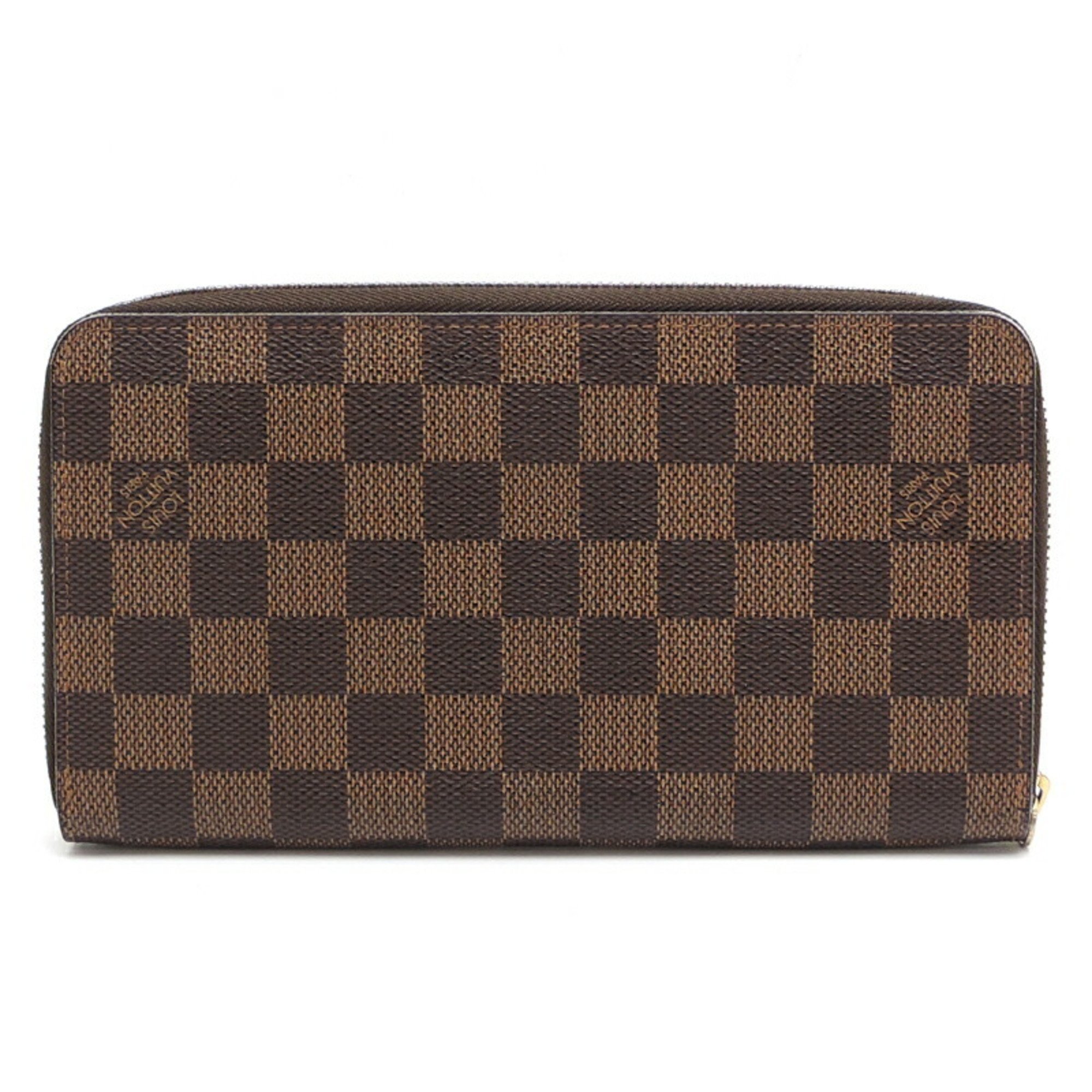 Louis Vuitton Zippy Organizer Women's and Men's Long Wallet N60003 Damier Ebene (Brown)