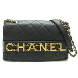 Chanel Matelasse Chain Women's Shoulder Bag AS4190 Lambskin Black