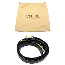 Celine 2-way women's handbag in leather and black with shoulder strap