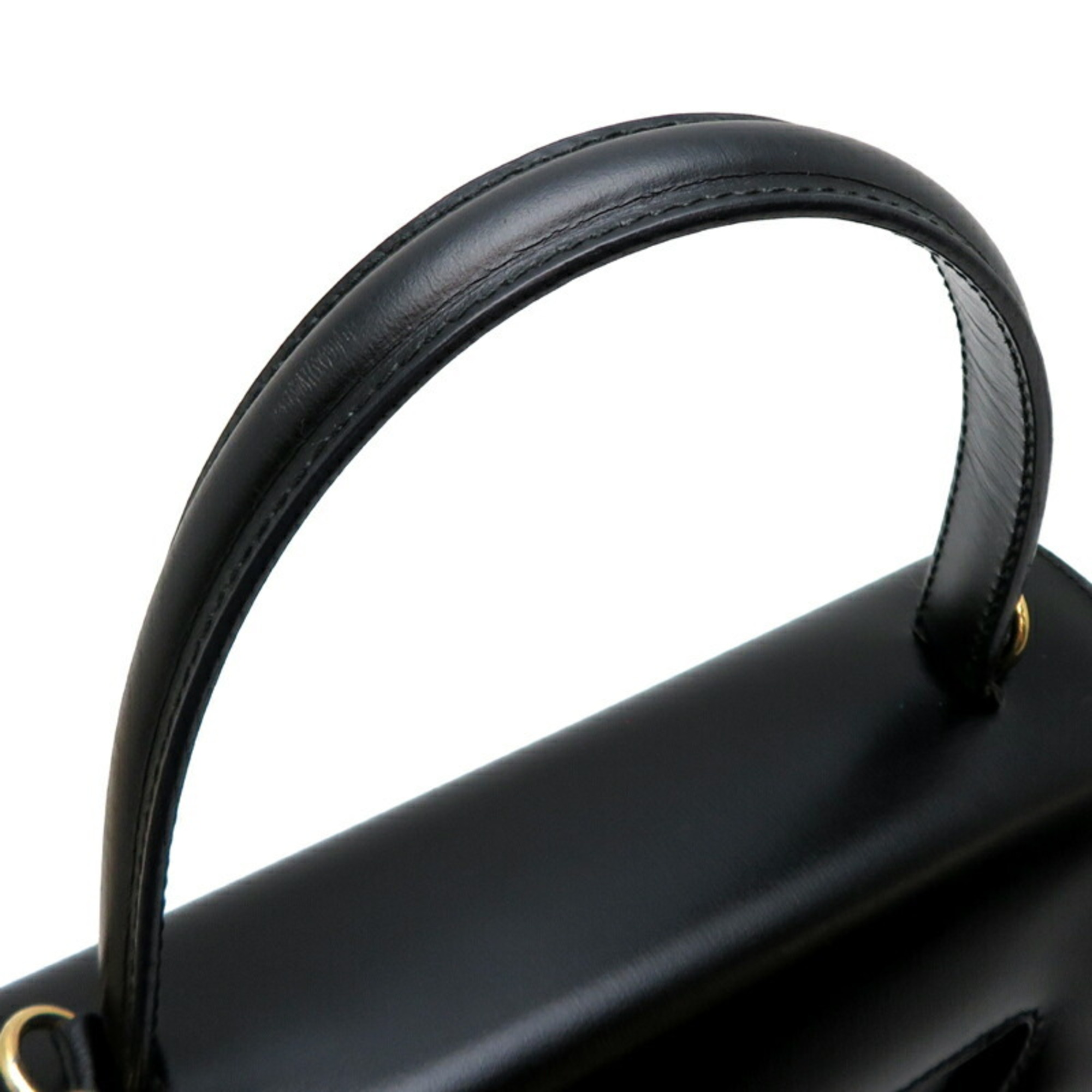 Celine 2-way women's handbag in leather and black with shoulder strap