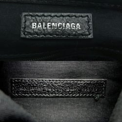 Balenciaga Navy Cabas Women's Handbag 542017 Patent Leather Black