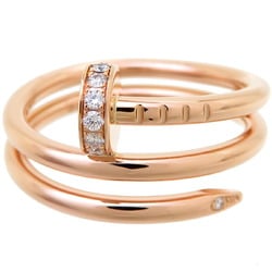 Cartier #51 Diamond Juste un Clou Ladies Ring B4210800 750 Pink Gold Size 10.5