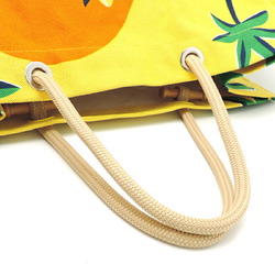 Hermes Beach Bag Apres La Vague Women's and Men's Tote Cotton Yellow