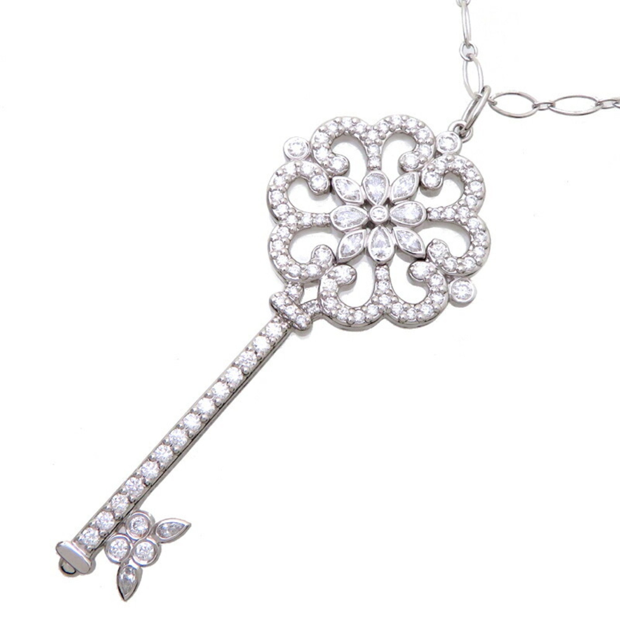 Tiffany Diamond Enchant Primrose Key Ladies Necklace Pt950 Platinum