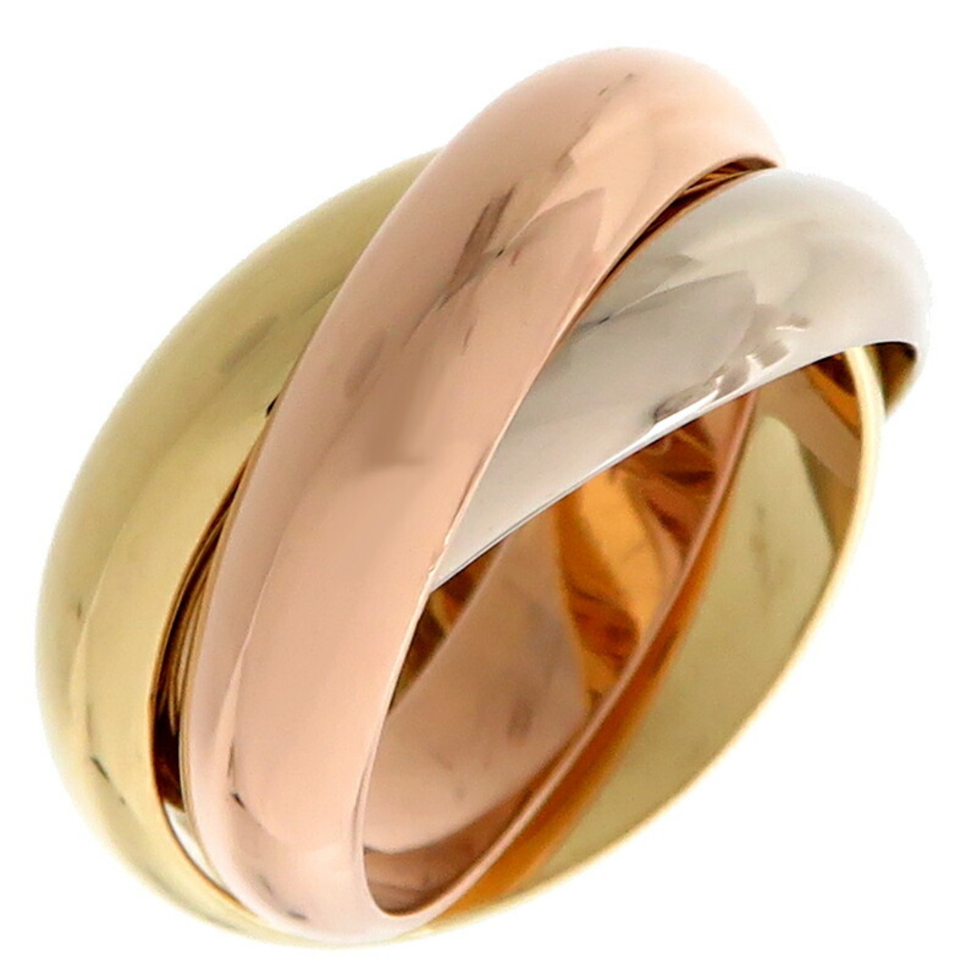 Cartier #48 Trinity ladies ring, 750 yellow gold, size 8