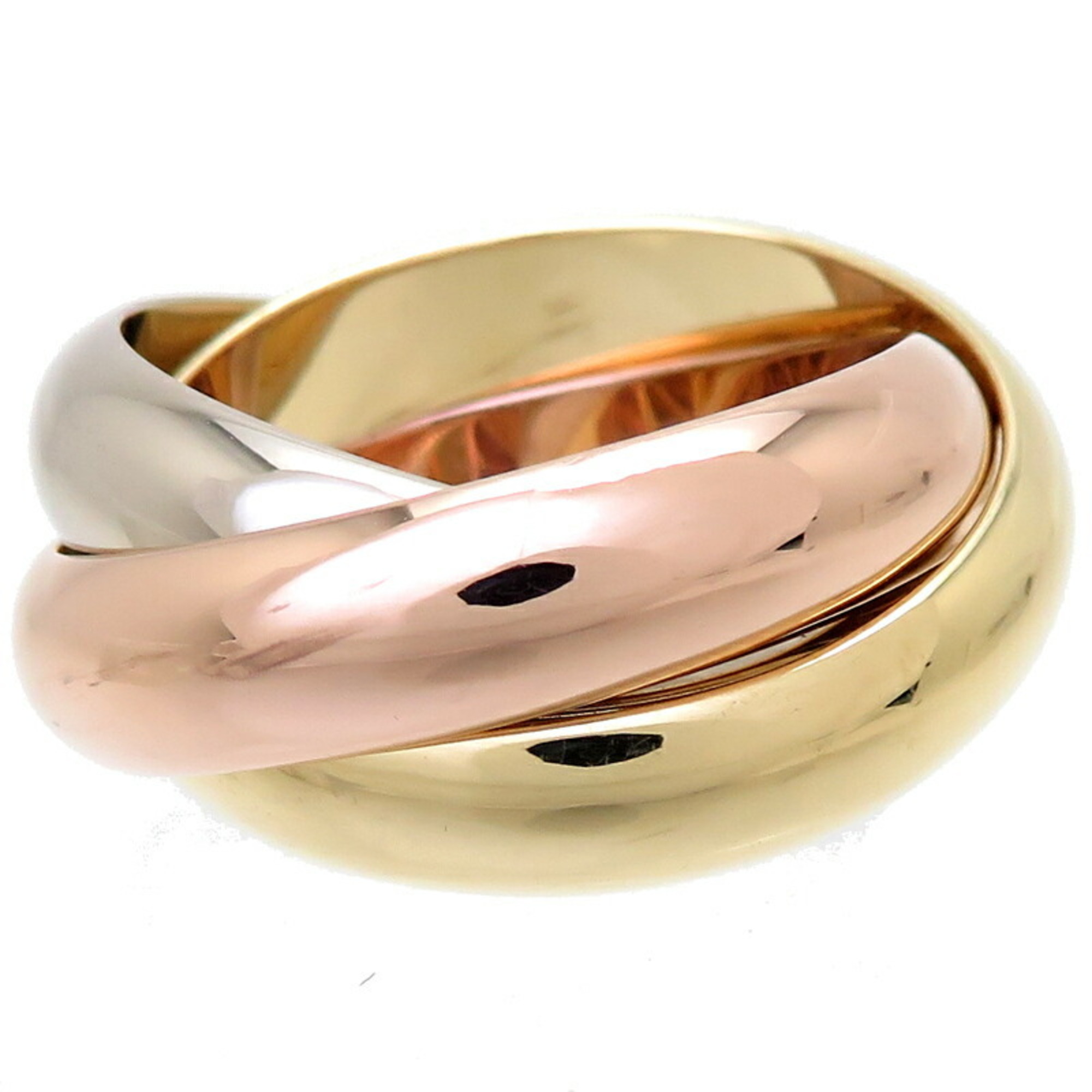 Cartier #48 Trinity ladies ring, 750 yellow gold, size 8