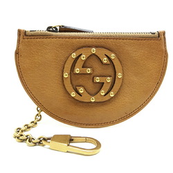 Gucci Compact Wallet Women's Coin Case 120970 Leather Camel (Brown)