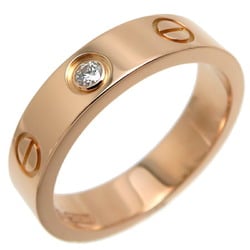 Cartier #47 0.02ct Diamond Love Wedding Ladies Ring B4056147 750 Pink Gold Size 7