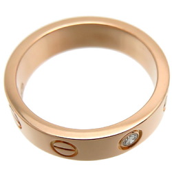 Cartier #47 0.02ct Diamond Love Wedding Ladies Ring B4056147 750 Pink Gold Size 7