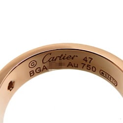 Cartier #47 0.02ct Diamond Love Wedding Ladies Ring B4056147 750 Pink Gold Size 7