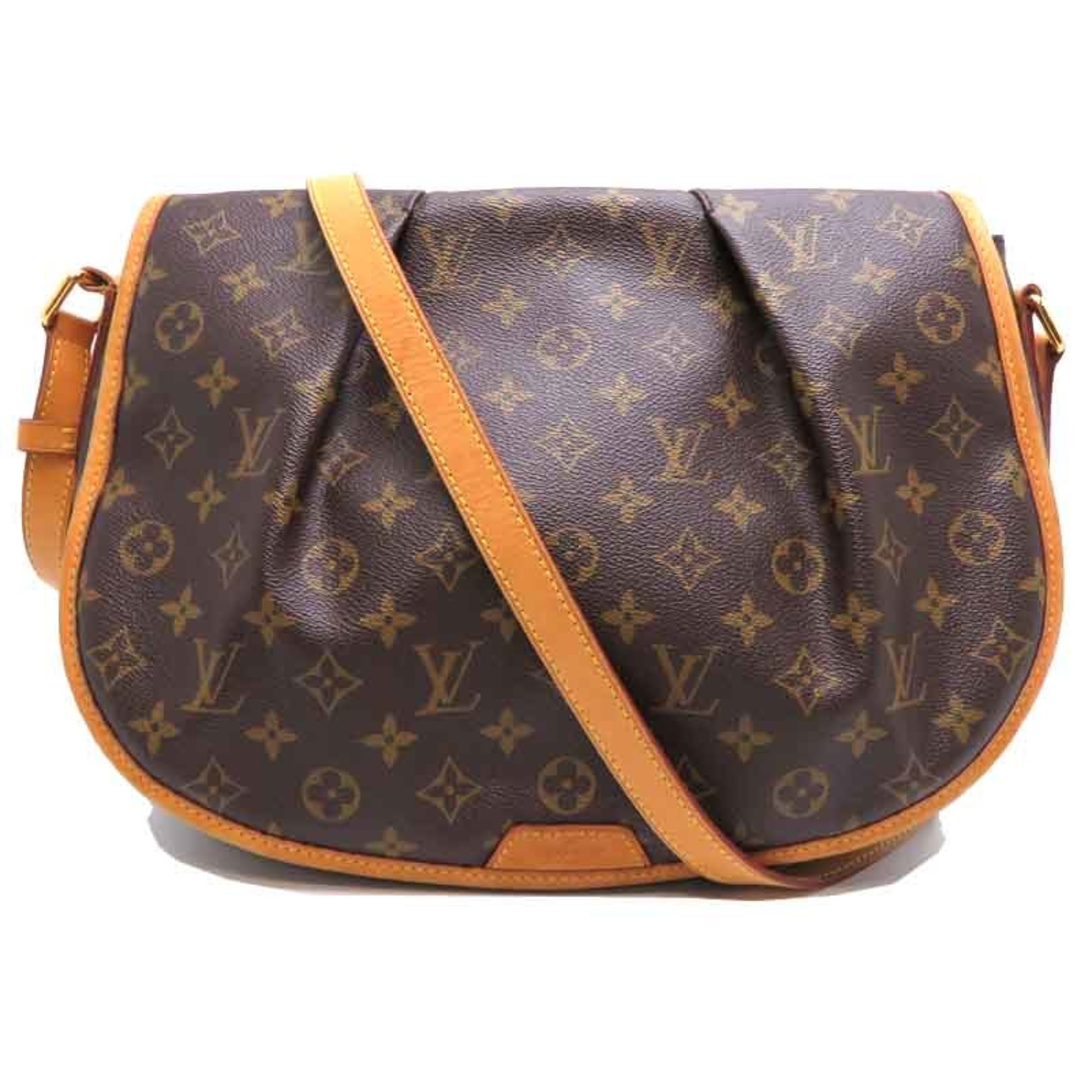 Louis Vuitton Menilmontant MM Women's Shoulder Bag M40473 Monogram (Brown)