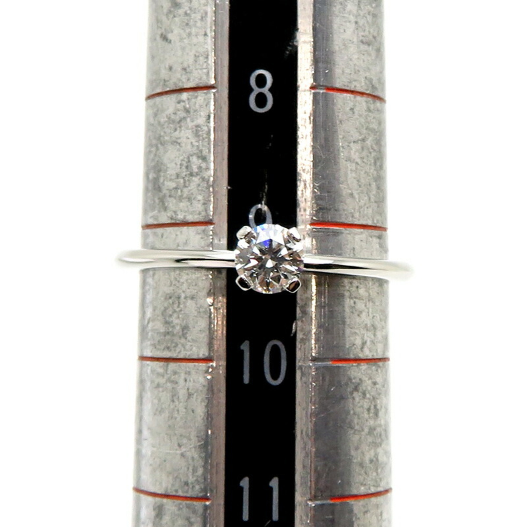 Tiffany 0.22ct Diamond True Ladies Ring 45258 Pt950 Platinum Size 9