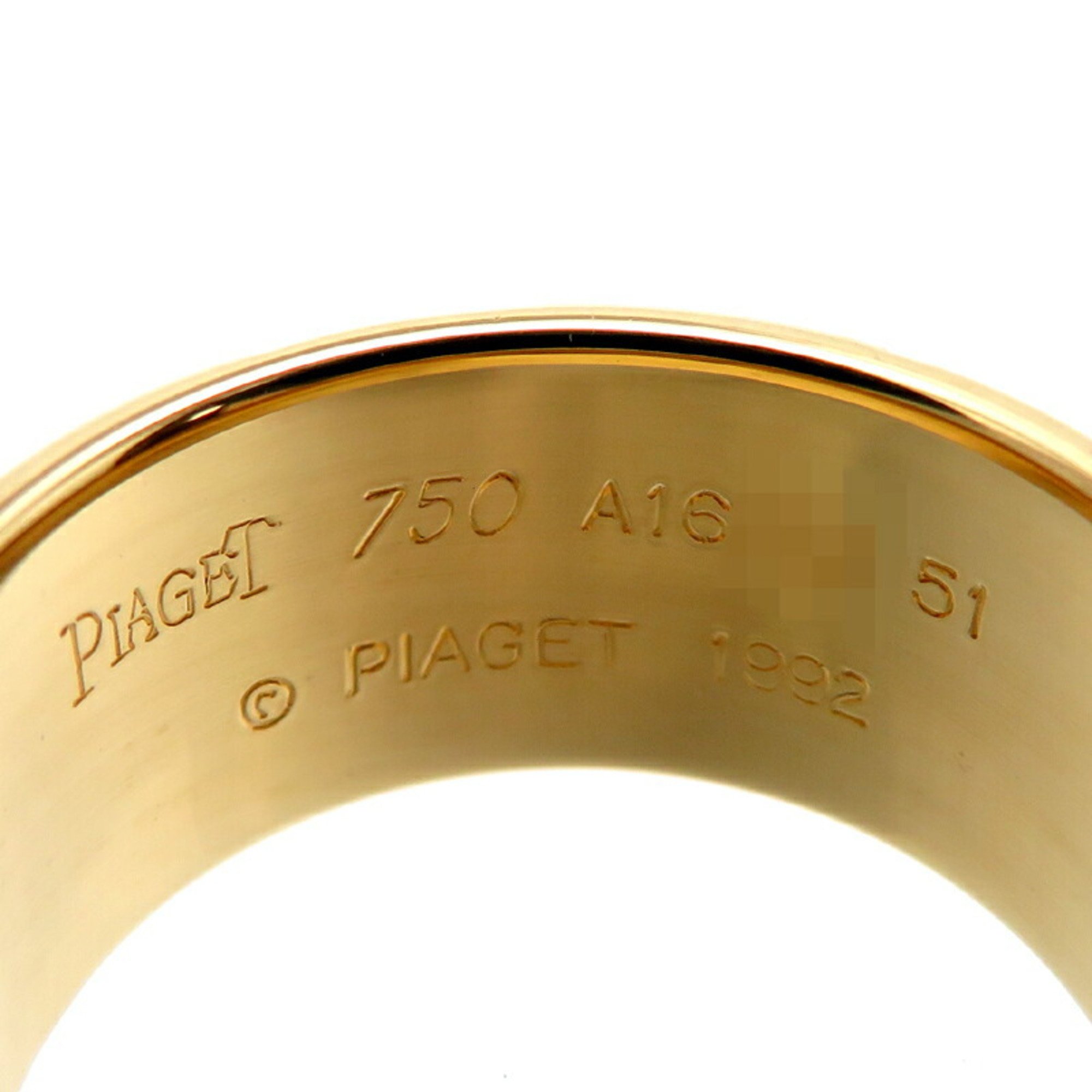 Piaget #51 Possession Diamond Ladies Ring 750 Yellow Gold Size 11.5