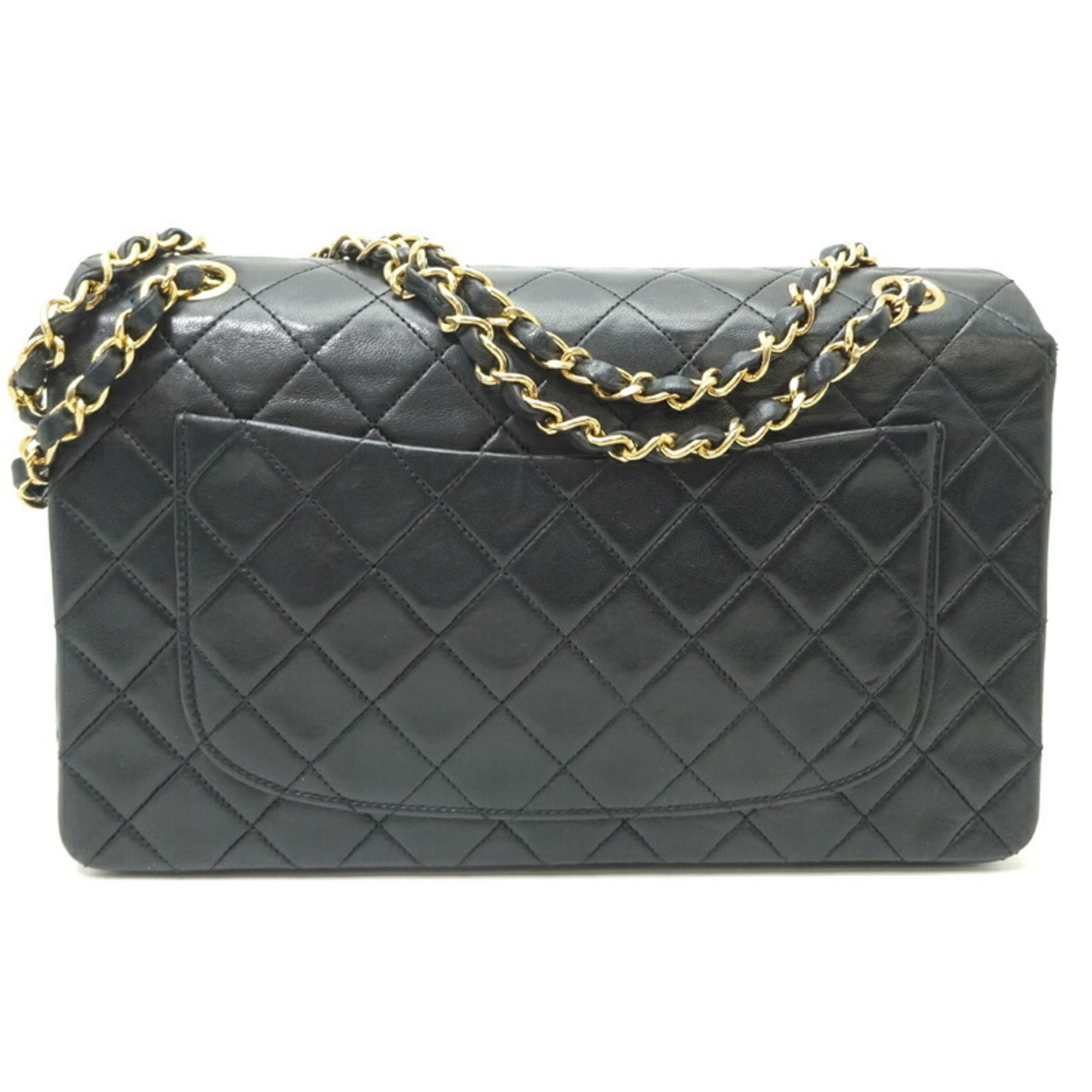 Chanel Matelasse Chain Shoulder 27 Women's Bag Lambskin Black