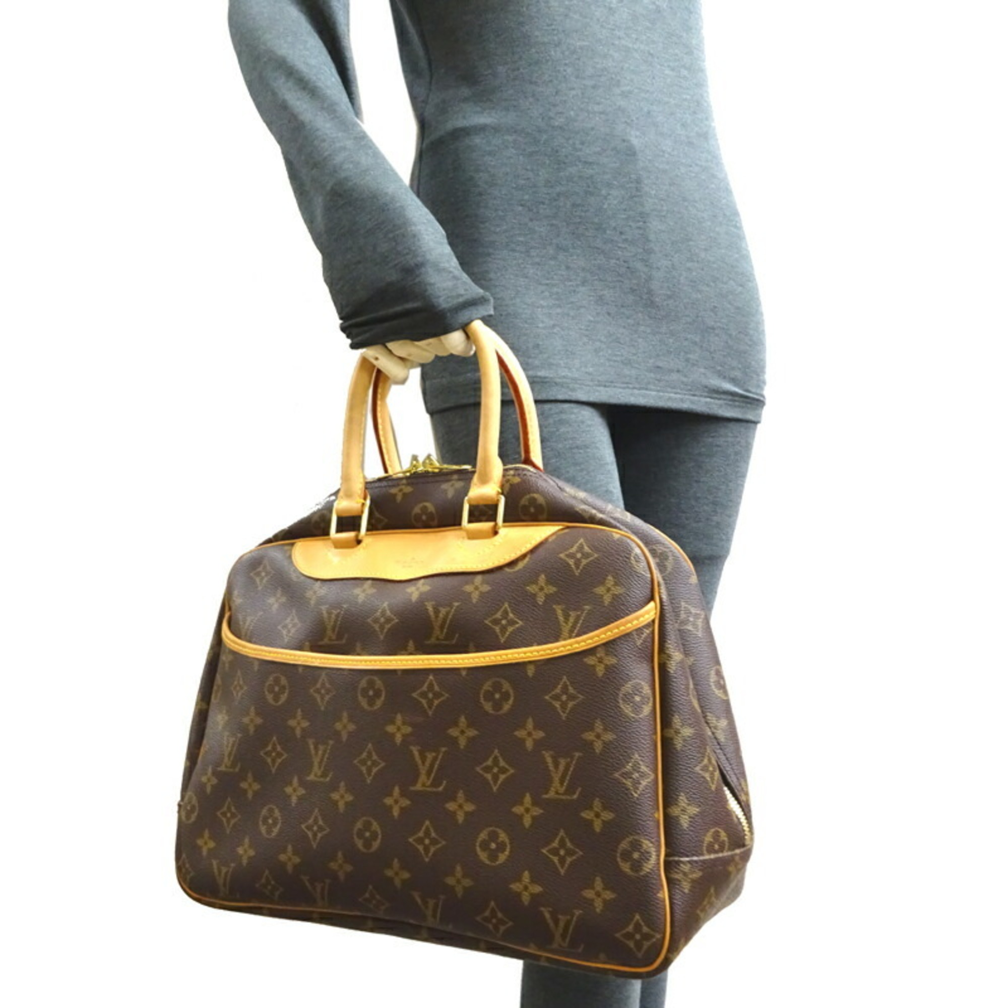 Louis Vuitton Deauville Women's Boston Bag M47270 Monogram Brown