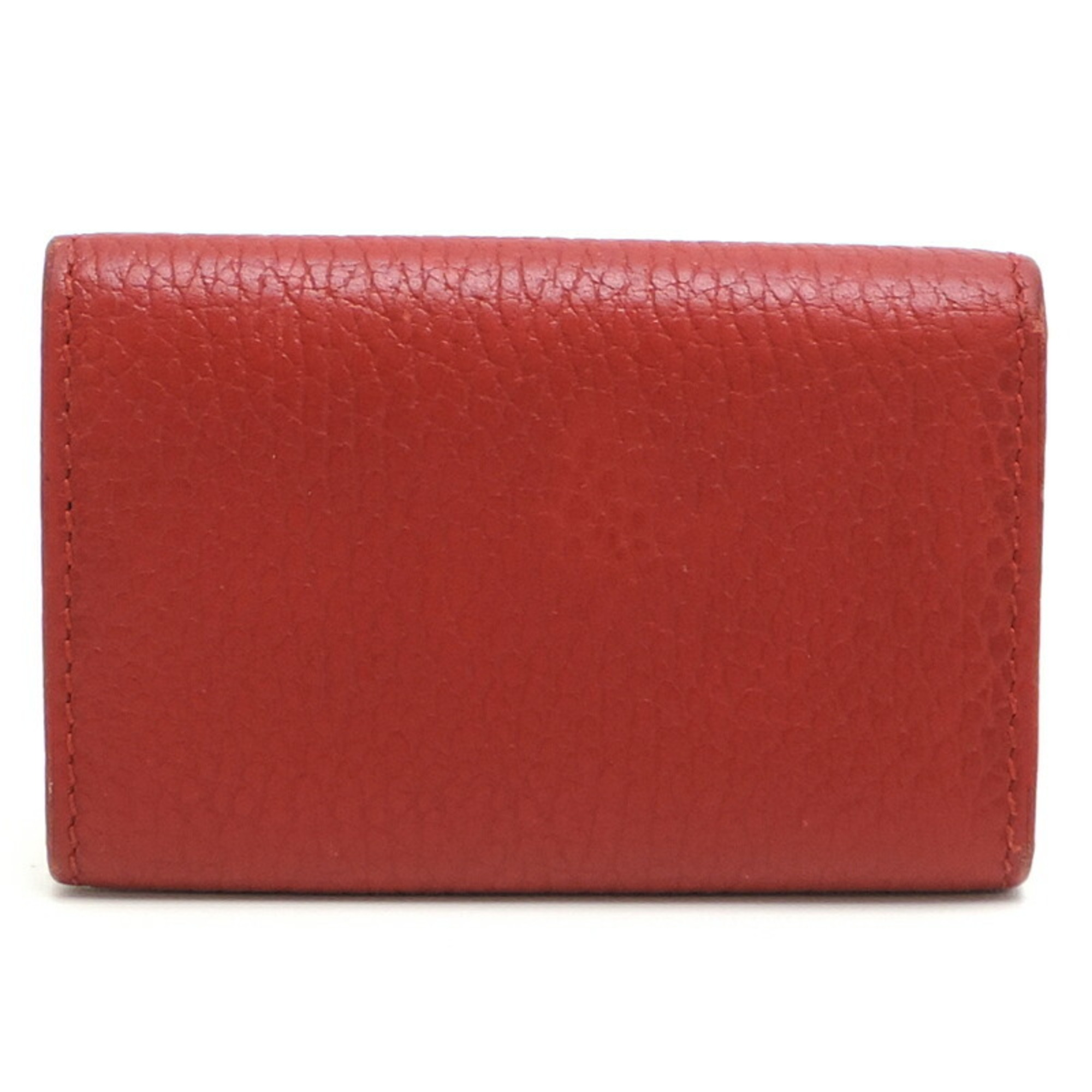 Gucci GG Marmont Double G Women's Key Case 456118 Leather Red