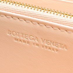 Bottega Veneta Cassette Intrecciato Women's Long Wallet 651368VCQC16705 Leather Pink