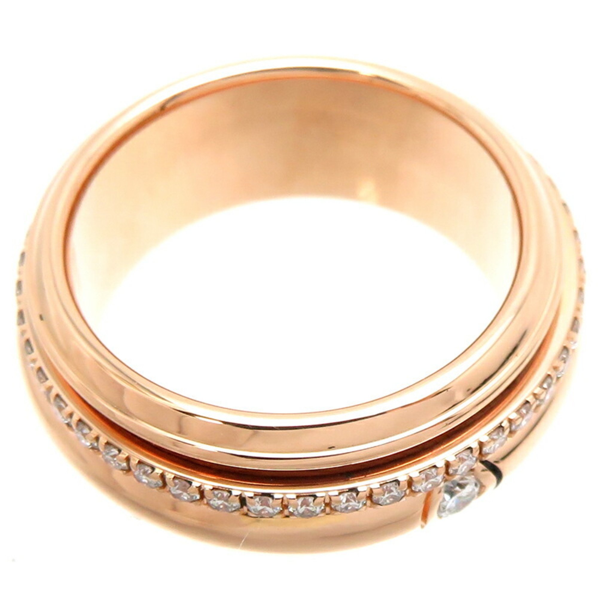 Piaget #55 Possession Diamond Ladies/Men's Ring 750 Pink Gold Size 15