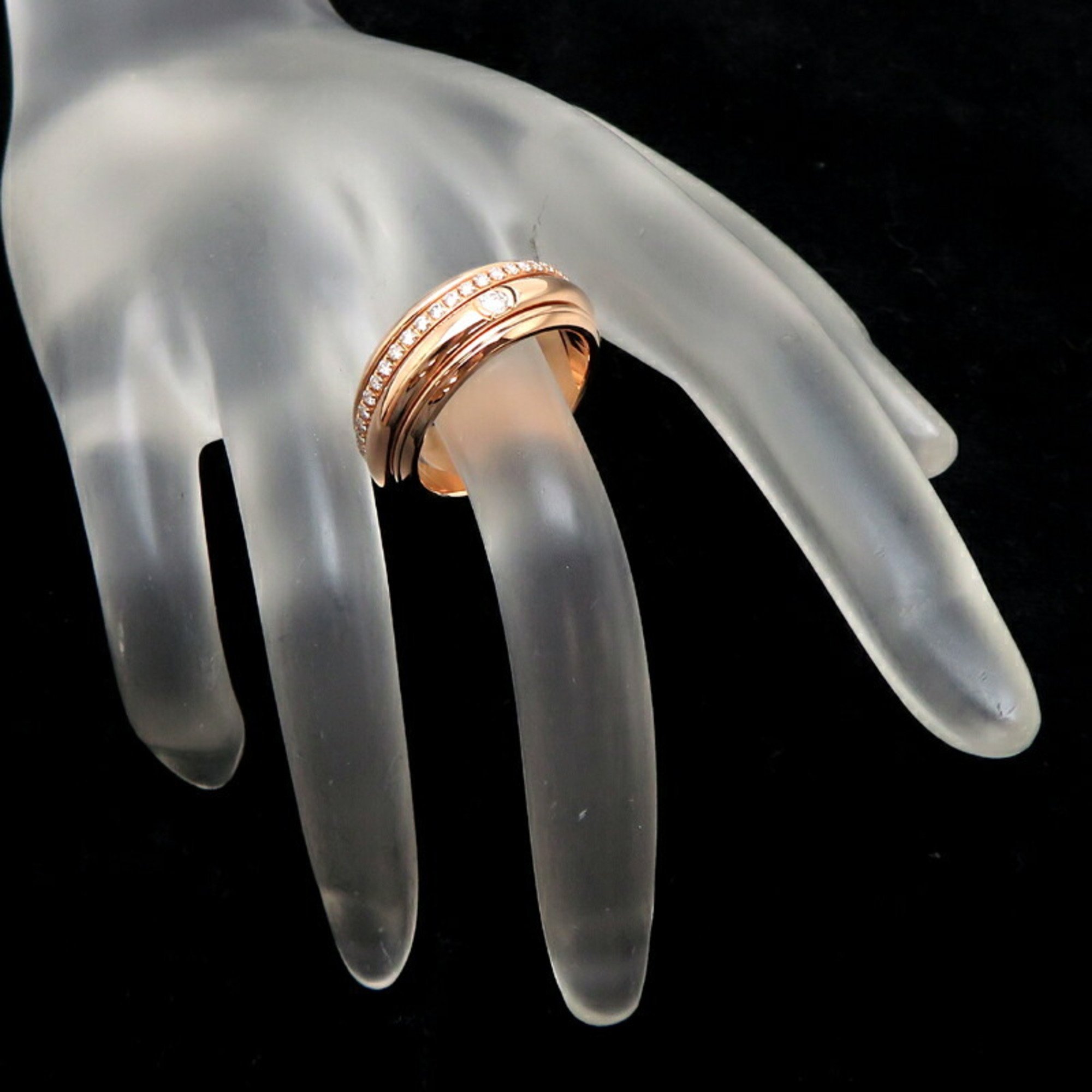 Piaget #55 Possession Diamond Ladies/Men's Ring 750 Pink Gold Size 15