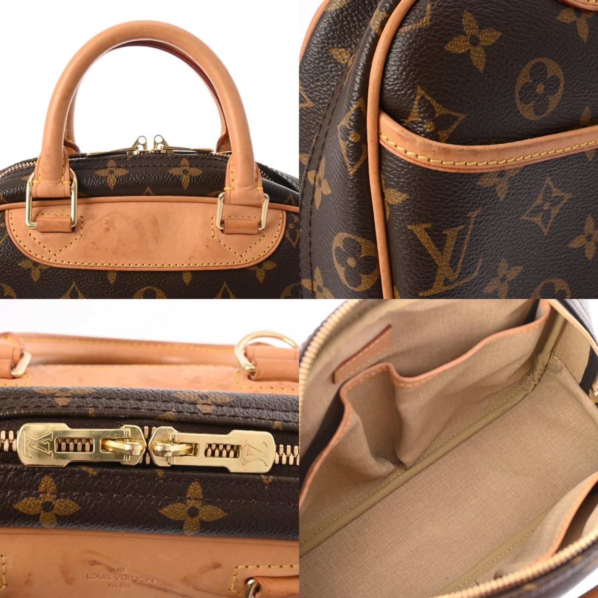 LOUIS VUITTON Louis Vuitton Monogram Trouville Brown M42228 Women's Canvas Handbag