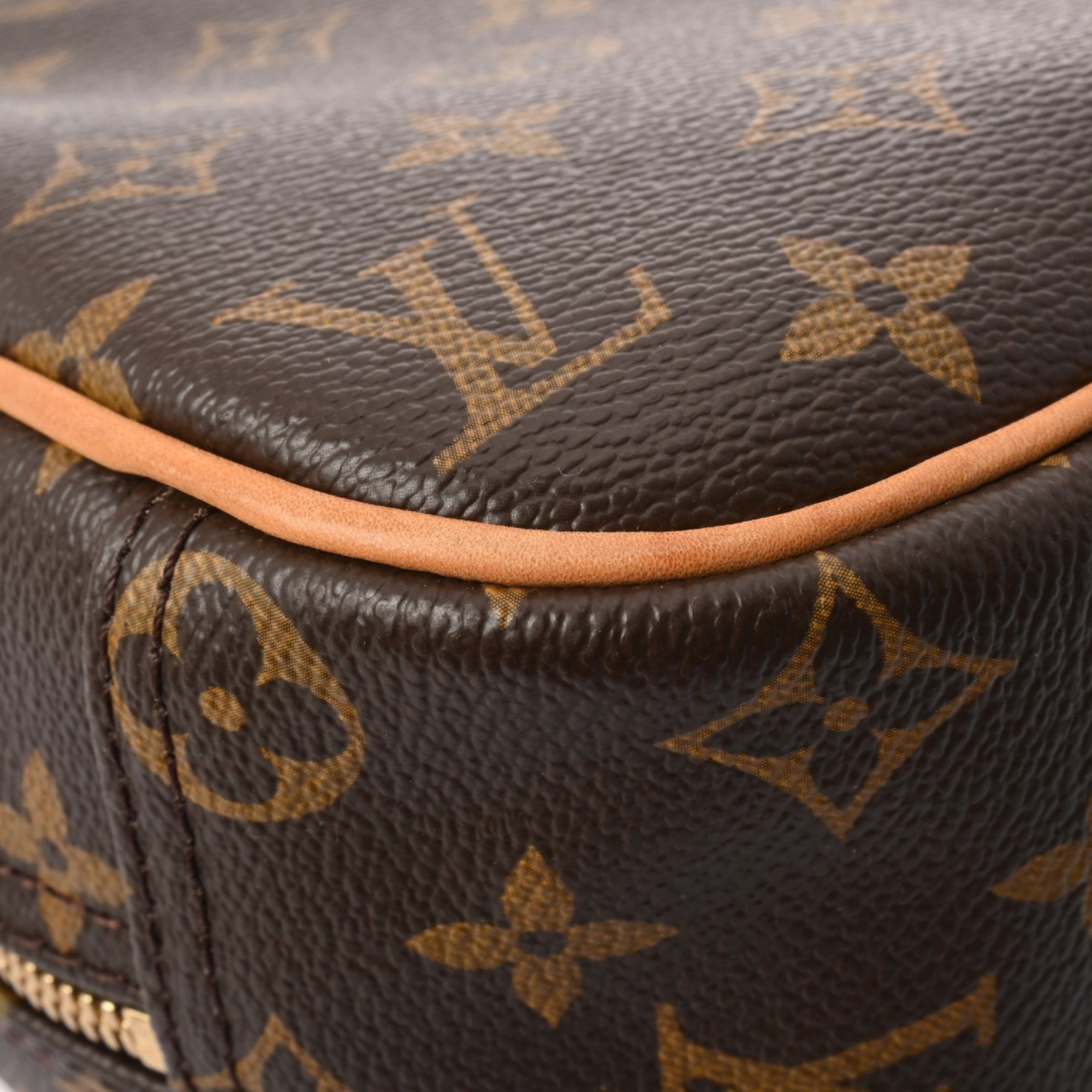 LOUIS VUITTON Louis Vuitton Monogram Trouville Brown M42228 Women's Canvas Handbag