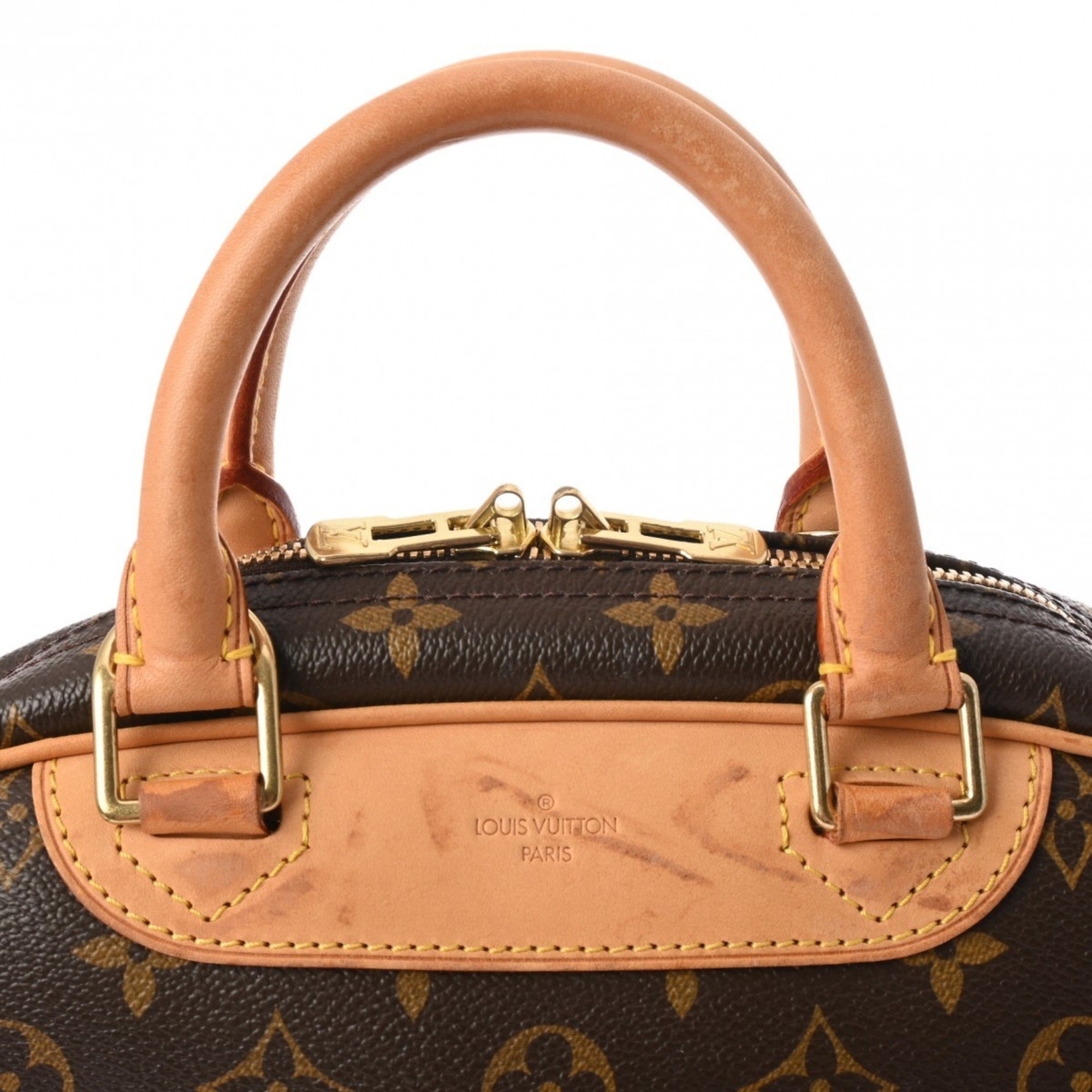 LOUIS VUITTON Louis Vuitton Monogram Trouville Brown M42228 Women's Canvas Handbag