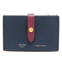 Celine Accordion Women's/Men's Card Case 104323 Leather Navy