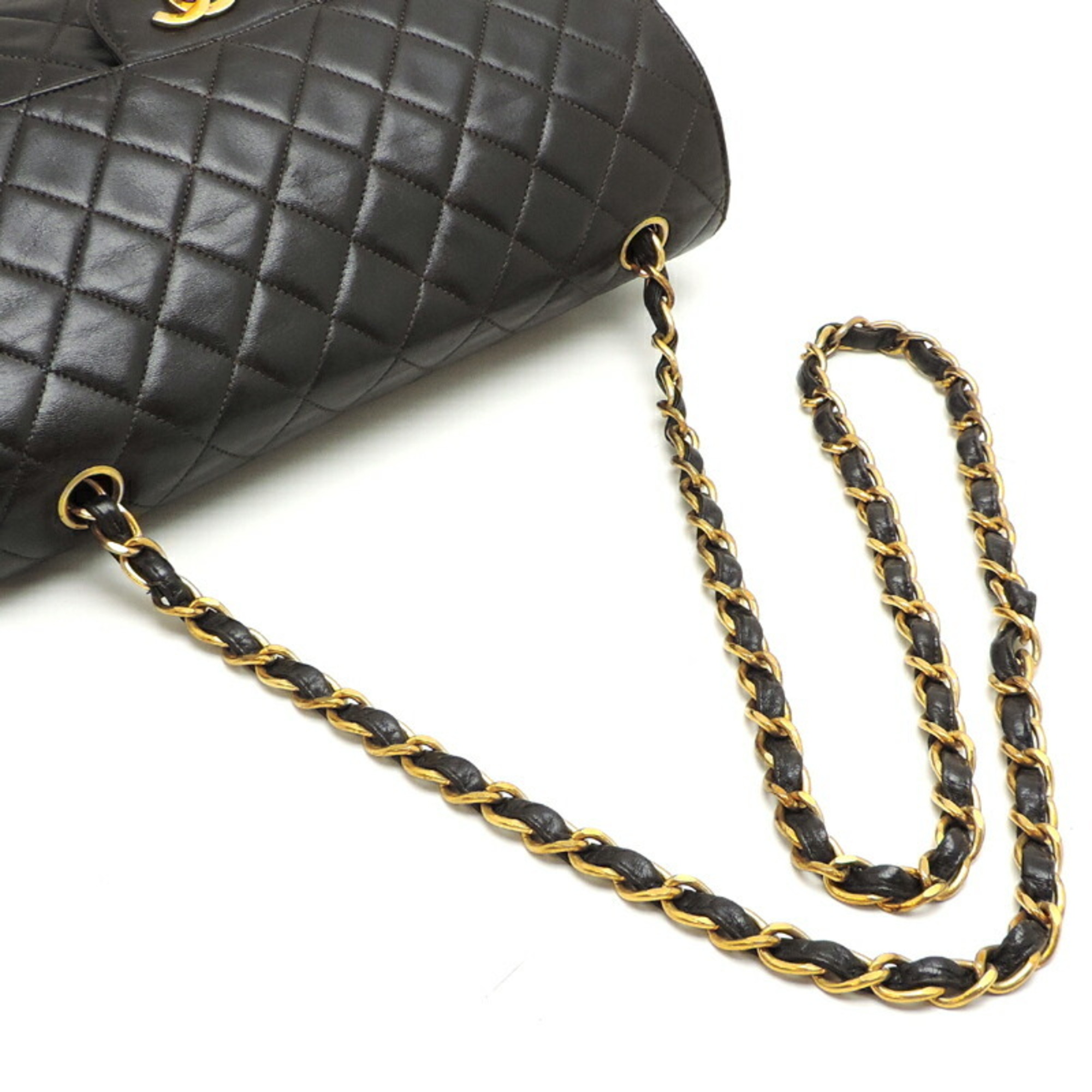 Chanel Matelasse Chain Women's Shoulder Bag Lambskin Black