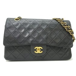 Chanel Matelasse 25 Chain Turnlock is loose Women's Shoulder Bag A01112 Lambskin Black