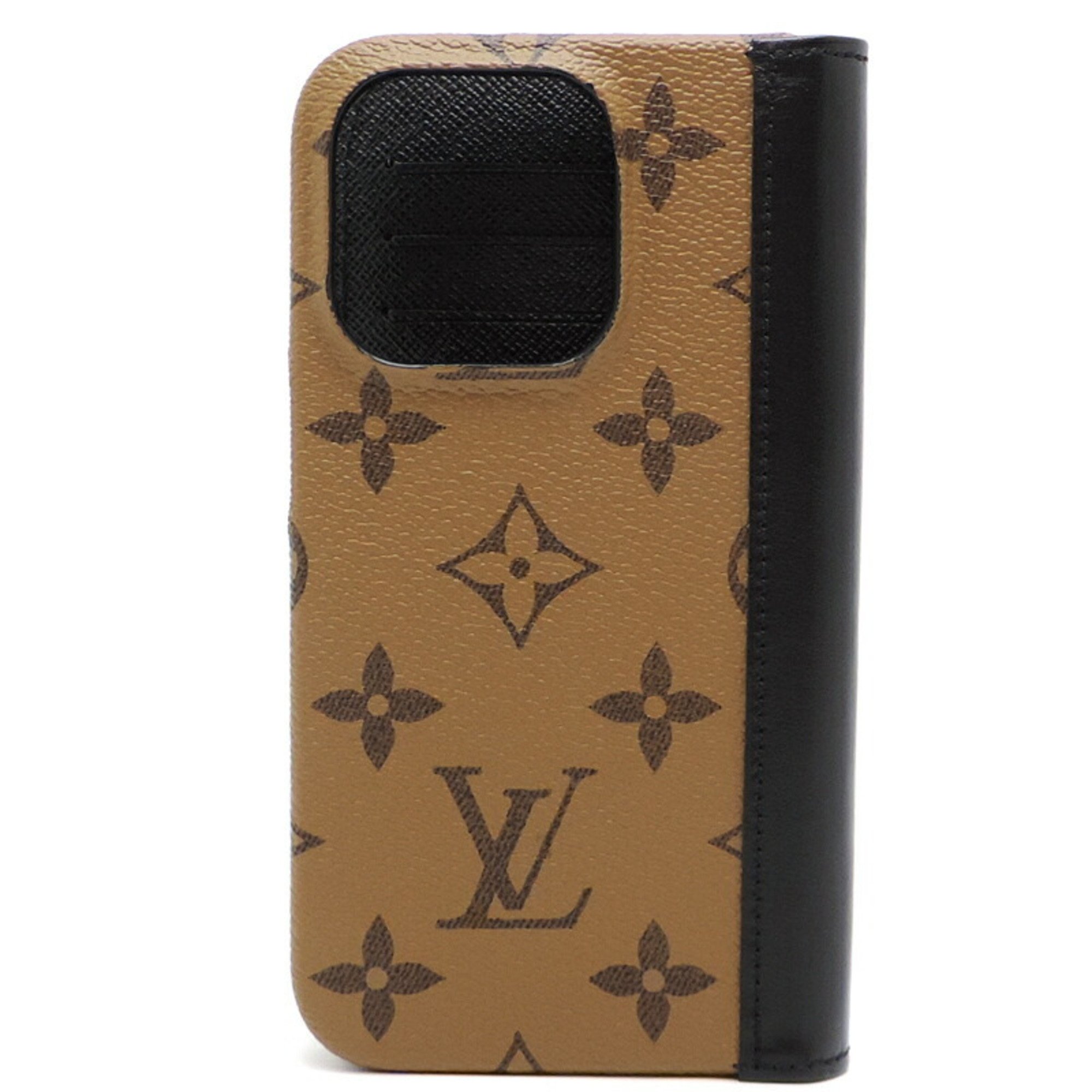 Louis Vuitton IPHONE 15 PRO Folio Limited Edition Accessory M82892 Monogram Reverse Brown