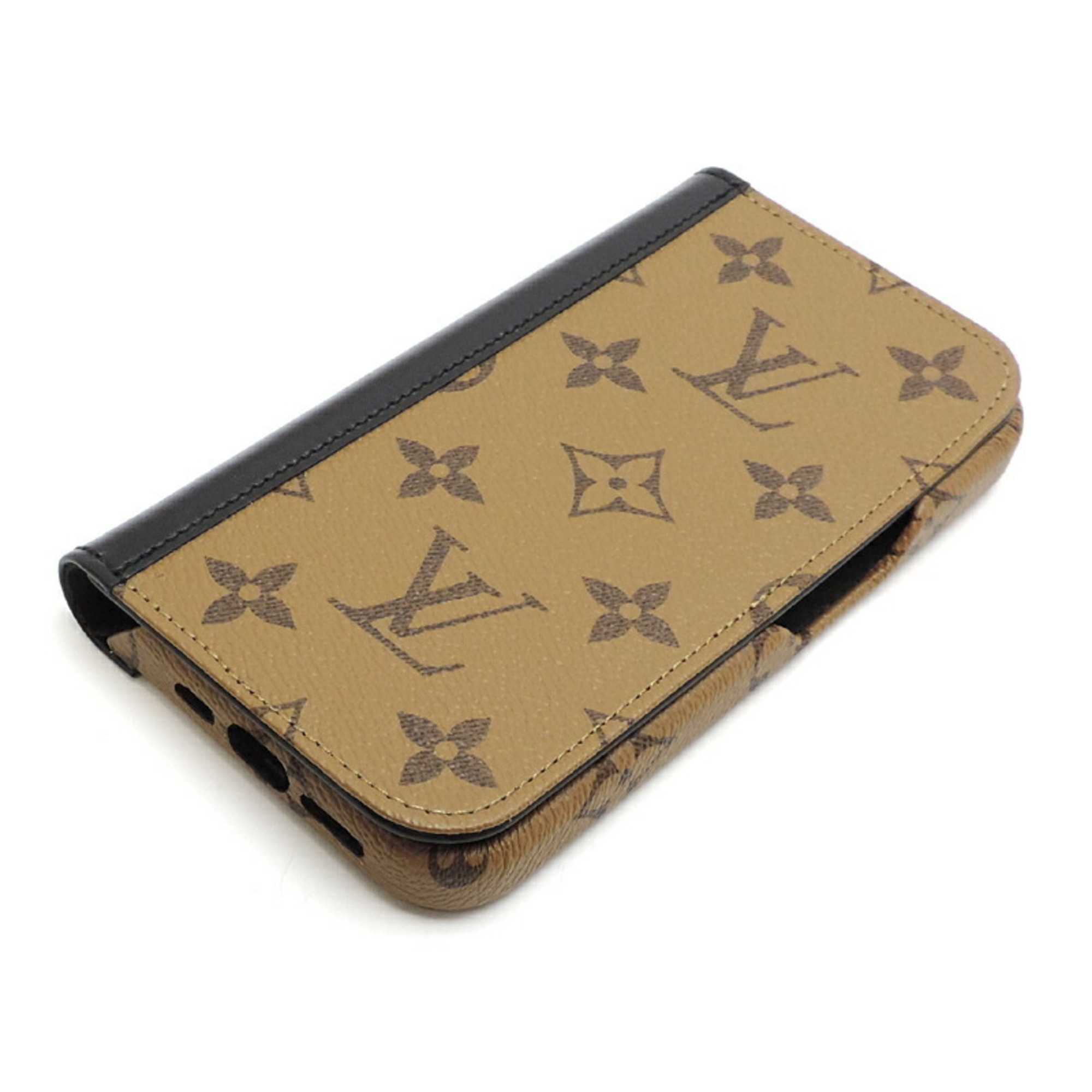 Louis Vuitton IPHONE 15 PRO Folio Limited Edition Accessory M82892 Monogram Reverse Brown